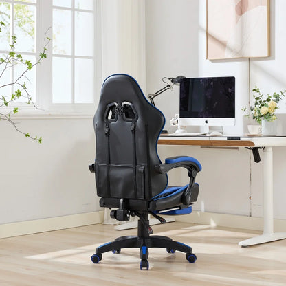 Ergonomic Rotating Gaming Chair, 360 Reclining Office Chair °   Pivoting, Height-Adjustable, Footrest, Headrest