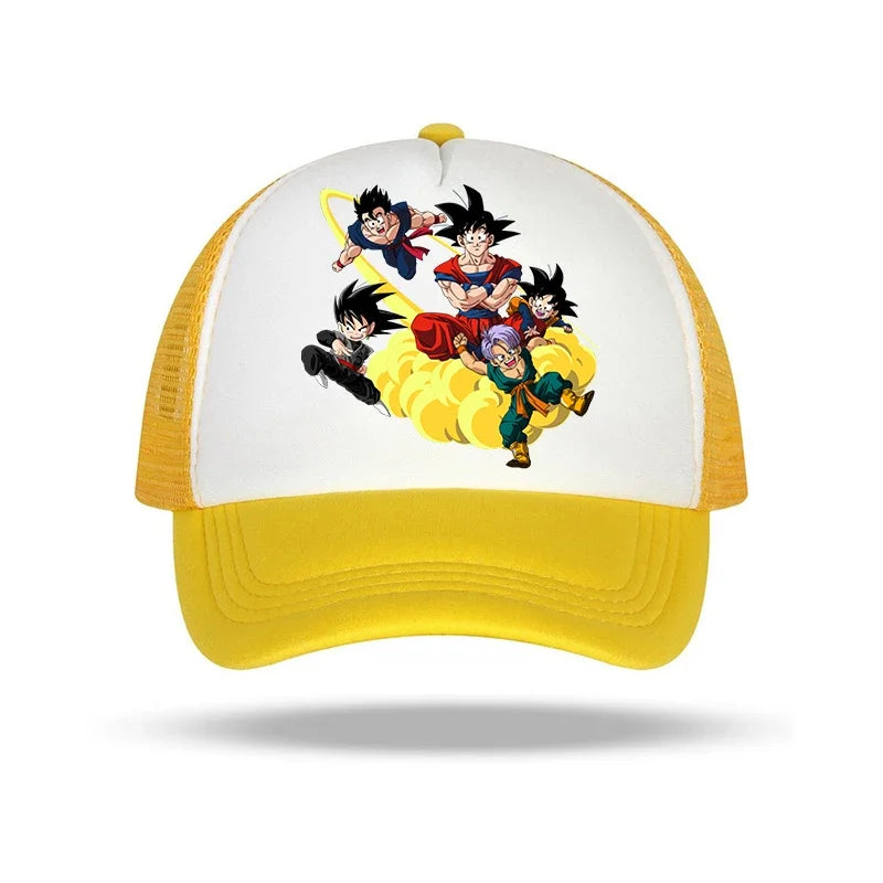 Dragon Ball Peaked Cap for Boy Goku Anime Print Hat Kid & Adult Caps Breathable Summer Hats Fashion Cartoon Costume Matching Hot