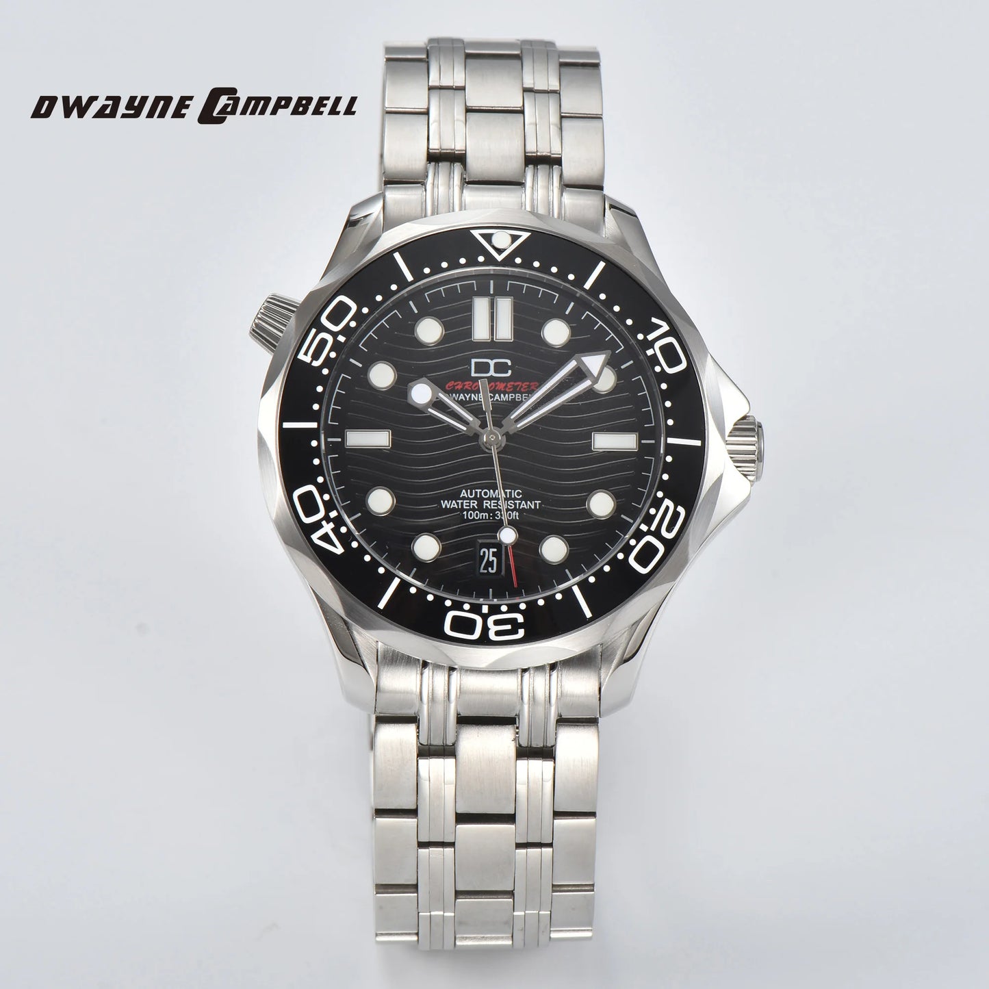 DWAYNE CAMPBELL Reloj mecánico automático de lujo para hombre NH35, bisel de cerámica, resistente al agua, reloj de pulsera clásico de negocios