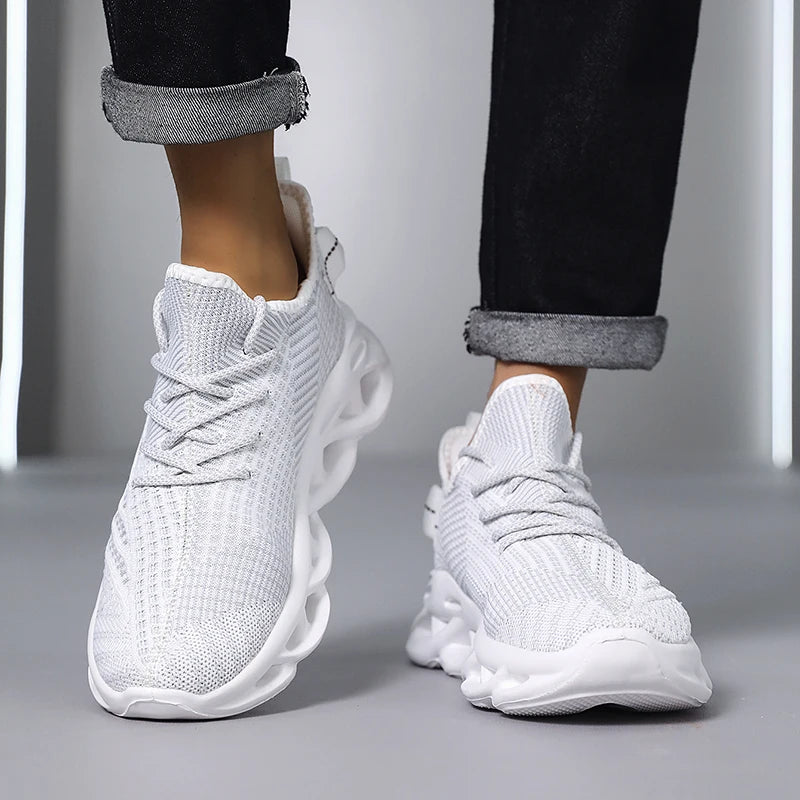 Sneakers da uomo comode e traspiranti in mesh, scarpe da tennis outdoor sportive per running, palestra e jogging, leggere e basse, scarpe da camminata da uomo