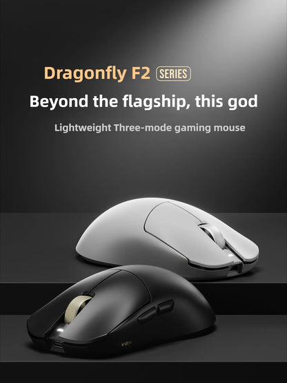 VGN Dragonfly F2 ProMax/Ultra e-športová herná myš 42000DPI 0.125ms pre Csgo, nízka latencia, káblové/bezdrôtové pripojenie, duálny 8K 3-režim, PAW3395/3950
