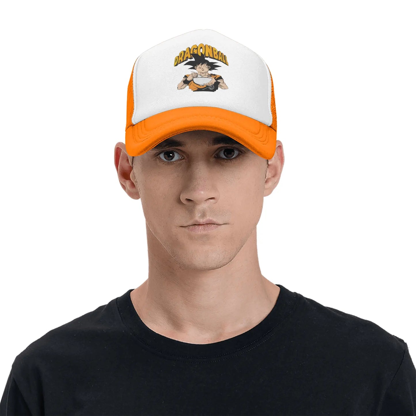 DBZ dragon ball Goku Eating Ramen Mesh Baseball Caps Adult Sun Hats  Adjustable Snapback Caps Sun Caps Summer Trucker Caps