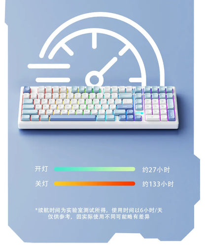 VTER Galaxy100 Full Aluminum Mechanical Keyboard Tri-mode Bluetooth 2.4G Gasket Mount Hot-Swap RGB Gaming Keyboard for PC Mac
