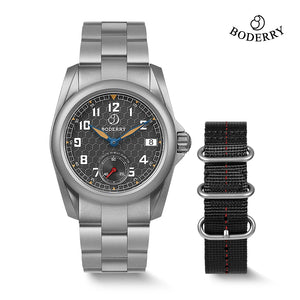 BODERRY Men's Field Watches Titanium Automatic Top Brand Wristwatch 100M Waterproof Clock Military Watch for Men
