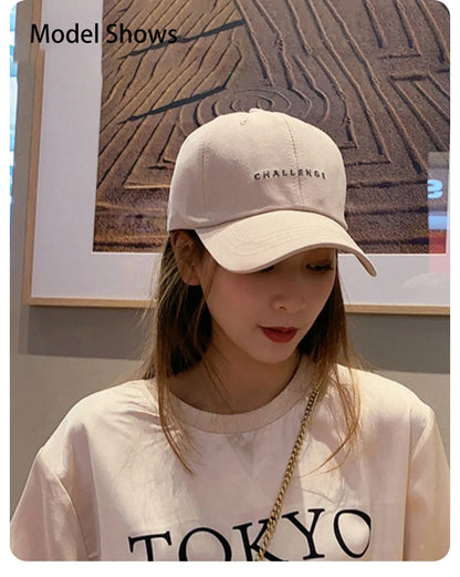 Letter Embroidered Baseball Cap for Women Spring Summer Outdoor Sunscreen Unisex Snapback Hat Sports Casual Men Hip Hop Hat