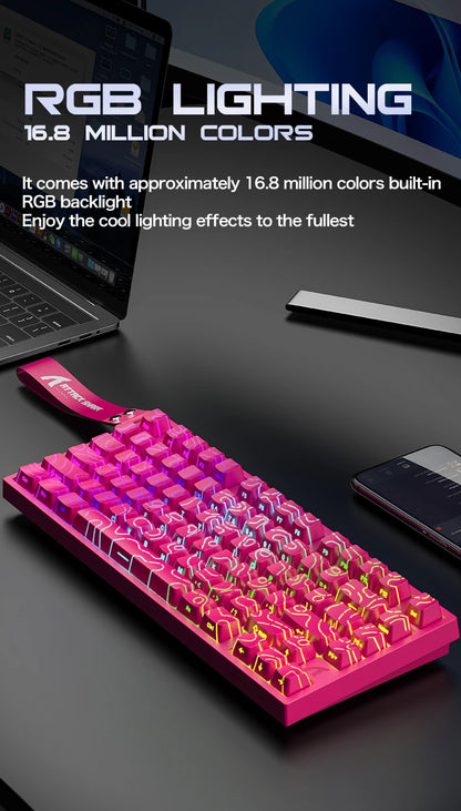 ATTACK SHARK R82 HE kabelgebundene magnetische 75%-Gaming-Tastatur mit RGB, 8000Hz, Rapid Trigger und 0.005mm Auslösung