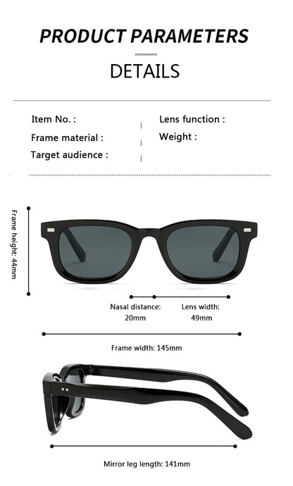 Men's Thick Framed Retro Brown Sunglasses Narrow Framed Hip-hop Style Rapper Eyewear Vacation Sunglasses UV400