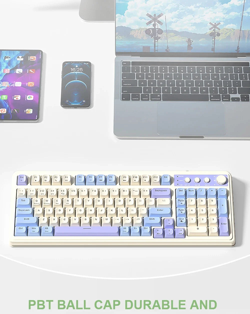 AULA S99 독거미 키보드 Membrane KeyboardWireless Bluetooth Wired Three Mode RGB Gamer Keyboards Office Typing Mute 99 Keys