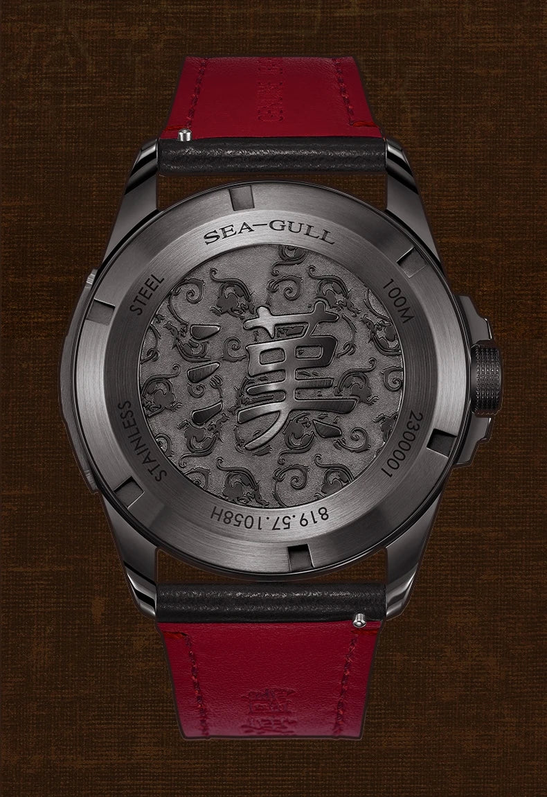 2025 Seagull Mechanical Watch For Men Luxury Vintage Military Watch Luminous Sapphire 100M Waterproof Watches Reloj Hombre 1058H