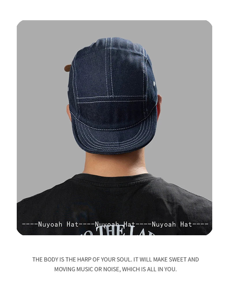 New Men Women American Retro Solid Letter Baseball Hats Sunshade Personal Versatile Flat Eaves Peaked Caps Hip-hop Fashion ins