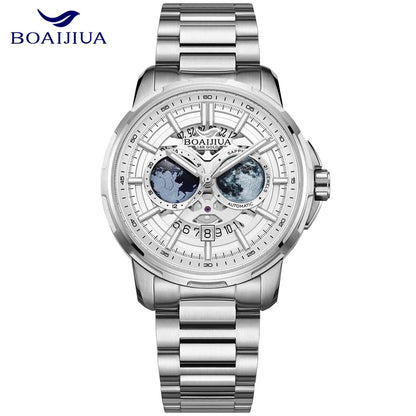BORIAGE(BOAIJIUA) Automatic Mechanical Watch Creative Starry Sky Watch Water Resistant  Mechanical Watches Birthday Gift for Men