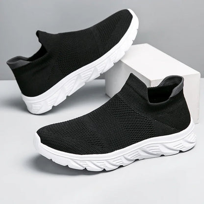 Breathable Men's Casual Shoes Lightweight Vulcanized Outdoor Platform Loafers Soft Mesh Flats Non-slip Sneakers