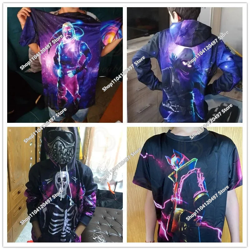 2025 New Fortnite 3D Printed Unisex Hoodie Casual Coat Game Peripheral Cosplay Children Clothing Gifts