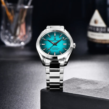 PAGANI DESIGN luksuzni muški sat – mehanički automatski model (kalibar 8215), nehrđajući čelik, vodootporan, s prikazom datuma i luminiscentnim kazaljkama