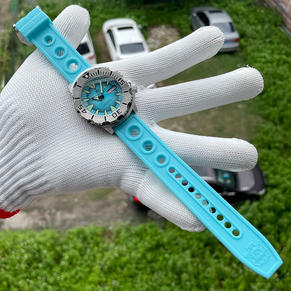 STEELDIVE SD1984 Monster Steel Strap Mechanical Watch NH36 Movt Sapphire Crystal 200M Waterproof Swiss Super Luminous Wristwatch