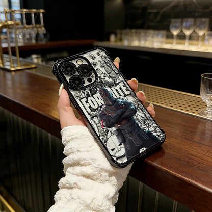 Battle Royale Fortnite Plating Phone Case For iPhone 17 17e 16e 16 15 14 13 12 11 Pro Max X XR XSMax 7 8 Mini Air Plus Airbag