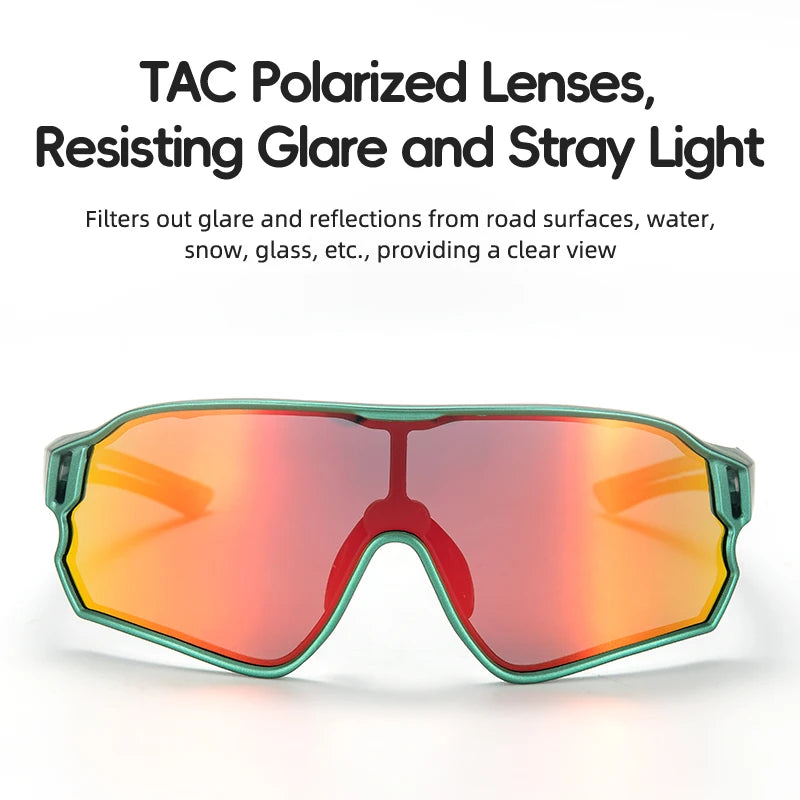 ROCKBROS Children's Cycling Glasses Polarized Photochromic Lens Children Bicycle Glasses Non-Slip Rubber Temple Arm Bike Glasses
