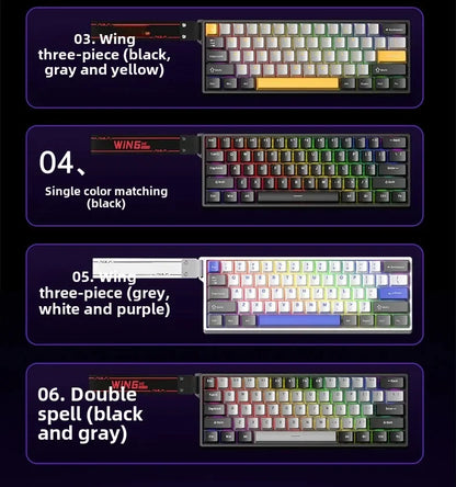 Aula Win60He Magnetic Switch Keyboard Wired Win 60 HE Mechanical Keyboard Esports Gamer Win68 Keyboards Custom Win60 He Gifts