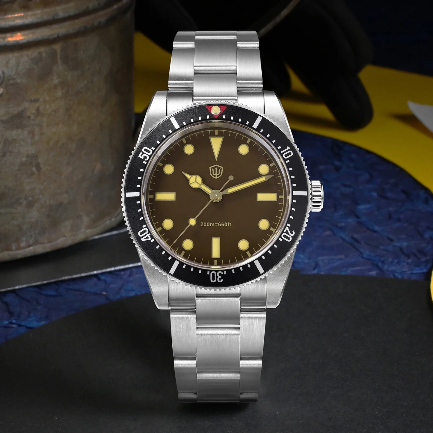 Watchdives WD7922 BB54 Watch VH31 Sweep Second Movement Sapphire Crystal 20bar Waterproof C3 Luminous 37mm Vintage Watches
