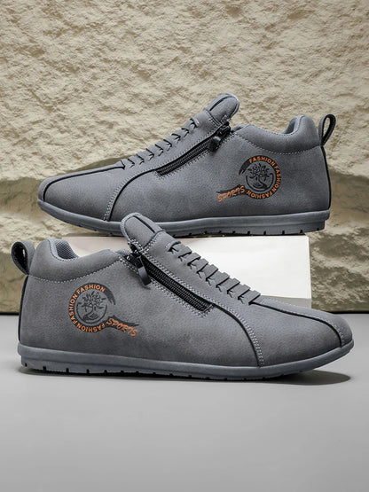 Men's Lightweight Casual Shoes, Outdoor Entertainment Skateboarding Daily Walking Driving Shoes, Comfortable Breathable Slip-On