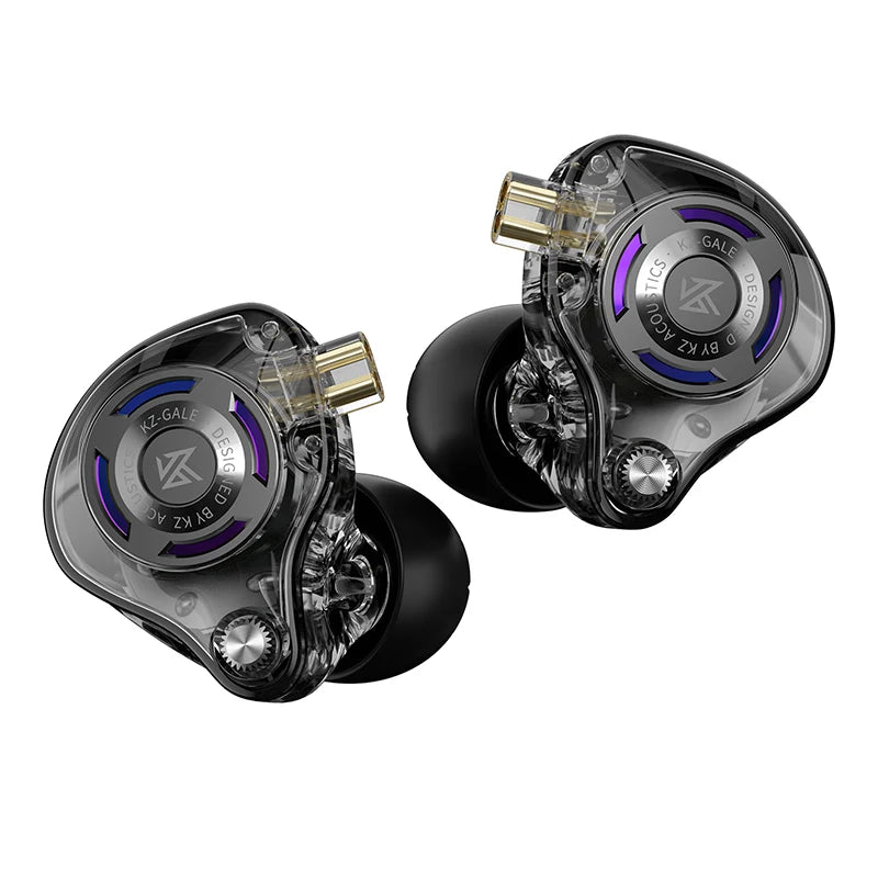 KZ Gale Gaming-IEM-Ohrhörer – HiFi-In-Ear-Monitor mit superlinearem Treiber und abnehmbarem, versilbertem 2-Pin-Kabel