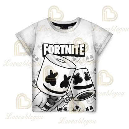 Fortnite T Shirt for Kids Banana Peely T-shirt Men's Women's Tshirt Battle Royale Game T Shirt Harajuku Summer Tops