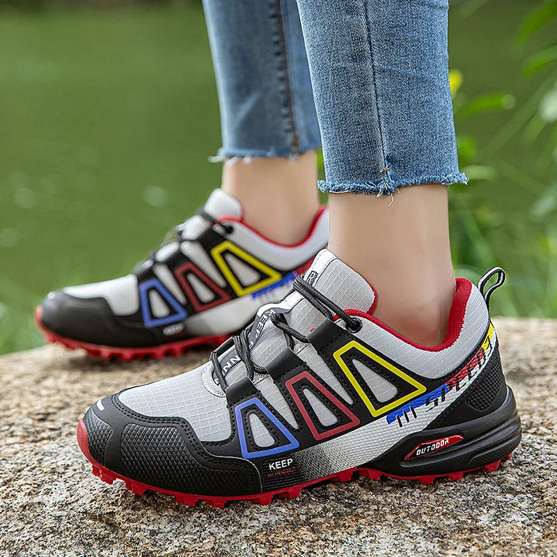Hiking Shoes Women's Outdoor Hiking Sports Shoes, Non-slip Hunting Tactical Shoes, Breathable Lace-up Climbing Shoes, Cycling
