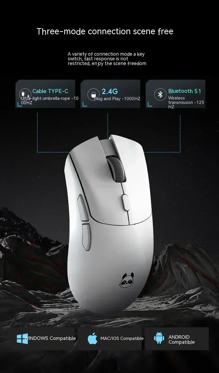 Metaphyuni Metapanda P1 kabellose Maus P1 Pro Max PAW3395, geringe Latenz, leichte E-Sports-Gaming-Maus, ergonomisch, Geschenk für PC-Gamer
