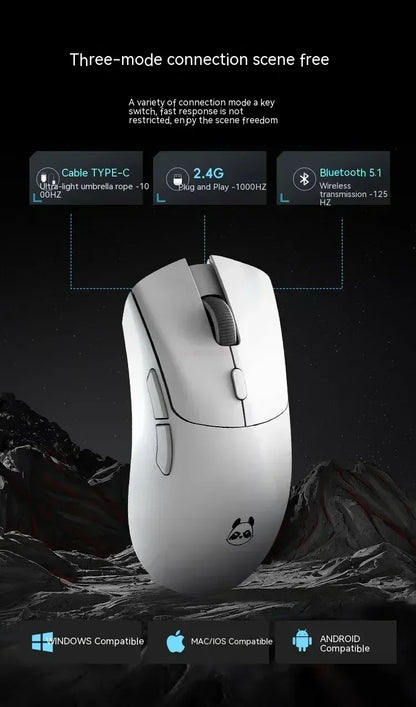Metaphyuni Metapanda P1 kabellose Maus P1 Pro Max PAW3395, geringe Latenz, leichte E-Sports-Gaming-Maus, ergonomisch, Geschenk für PC-Gamer