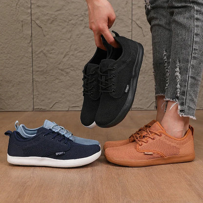 Women's Walking Flat Shoes Soft Mesh Suitable for Travel Wide Fit Lightweight Support Fitness and Leisure Sports Shoes for Men