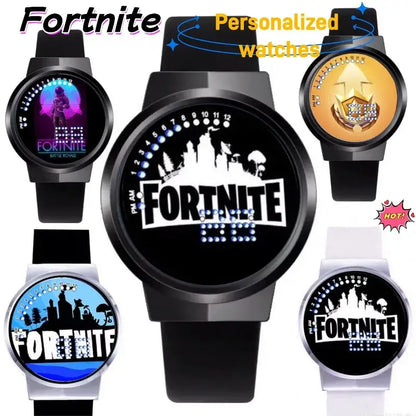 Fortnite часовник със сладък моден Cartoon дизайн, персонализиран Kawaii LED сензорен нощен часовник, ученически електронен часовник, подарък за приятели