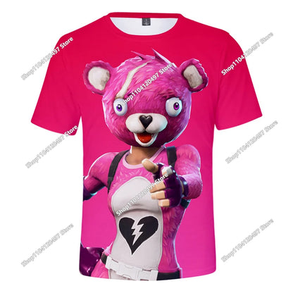 Fortnites 3D Printed Short Sleeve T-Shirt Game Cartoon Print Battle Royale Adult Kid Clothes Kids T-shirt Harajuku Tshirt