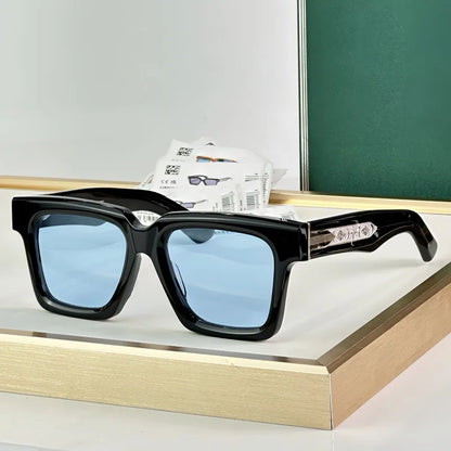 Designer Men's Sunglasses Acetate Square Women Luxury Fashion High Quality UV400 Street Fashion Style Optical Glasses with Case