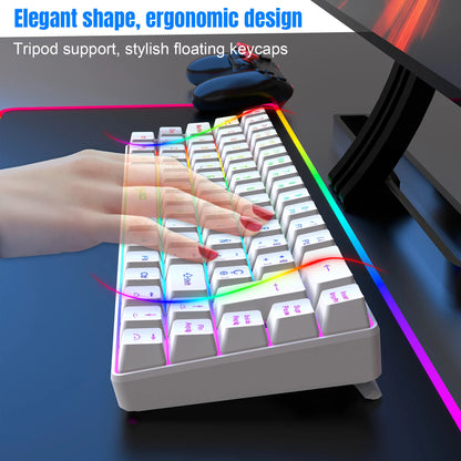 Offerta imperdibile! Tastiera gaming cablata spagnola a 69 tasti con retroilluminazione RGB, design compatto 68%, un accessorio indispensabile per professionisti e gamer