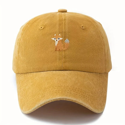 Schattige baseballpet met vossenprint voor dagelijkse casual mode, veelzijdige pet voor in de stad, geschikt voor mannen en vrouwen