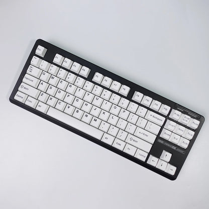 KBDiy GMK BOW Keycaps Cherry Profile Retro White And Black Double Shot PBT Keycap 7u for Mechanical Gaming Keyboard Key Caps Set