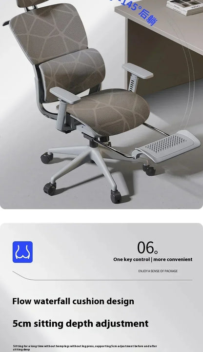 Ergonomic Gaming Chair Office Desk Chair with 3D Headrest, Adjustable Armrests, Lumbar Support, Reclining Computer Chair with Footrest