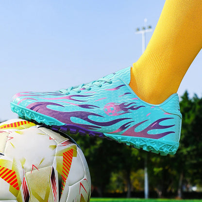 Chaussures de football professionnelles pour enfants et hommes, chaussures de sport à tige basse avec soutien de la cheville, pour jeunes, entraînement et matchs, antidérapantes et durables