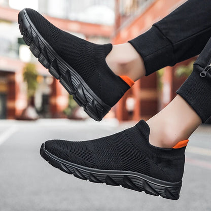 Breathable Men's Casual Shoes Lightweight Vulcanized Outdoor Platform Loafers Soft Mesh Flats Non-slip Sneakers