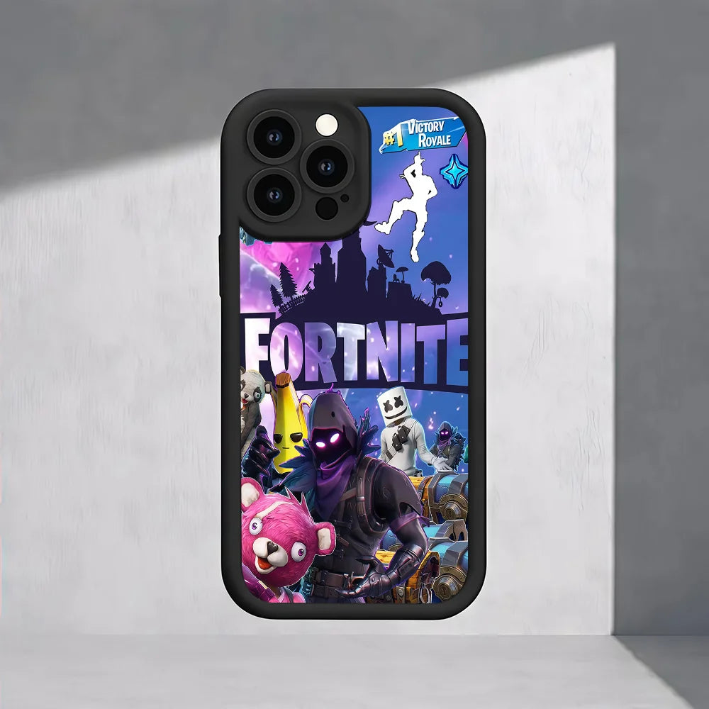 F-Fortnite геймърски калъф за телефон за Samsung S26 S25 S24 S23 S22 S21 S20 F06 M16 Note 20 FE Plus Ultra 4G 5G, мек силиконов TPU кейс