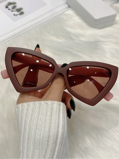 New Vintage Triangle Polygon Sunglasses Women Men Vintage Glasses Retro Cat Eye Sun Glasses Female Male Eyewear Eye Glasses