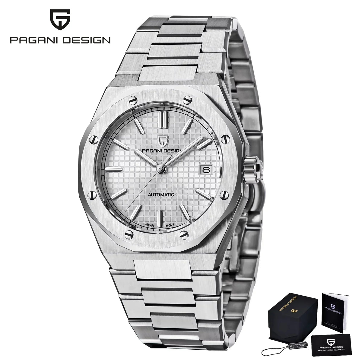 PAGANI DESIGN PD1673 Miyota 8215 Men's Fashion Watch 40MM Sport Automatic Mechanical Stainless Steel 100M Waterproof Watch