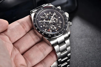 PAGANI DESIGN Men‘s Automatic Mechanical Watch Stainless Steel Waterproof Sport 10Bar Luxury Casual Watch for Men Reloj Hombre