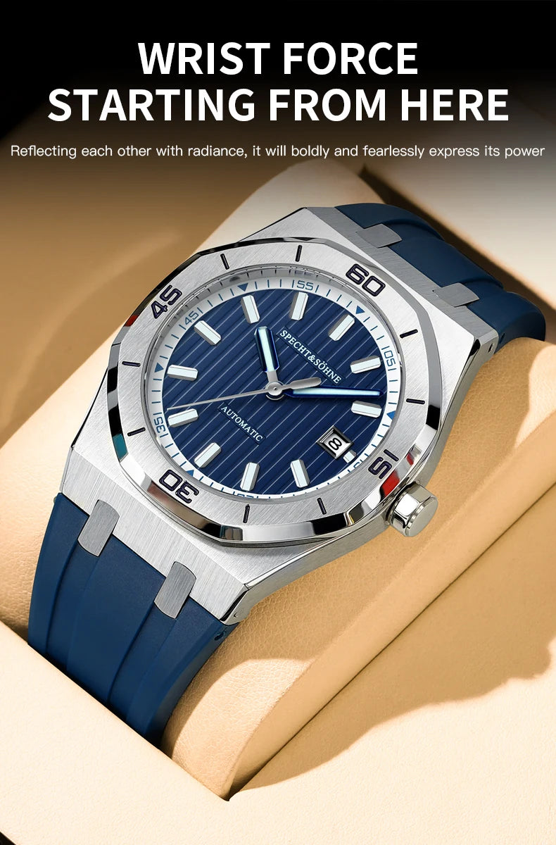 New Arrivals Specht & Söhne Dive Watch 40MM Miyota 8215 Automatic Mechanical Watches For Men Octagon Bezel Steel Reloj Hombre