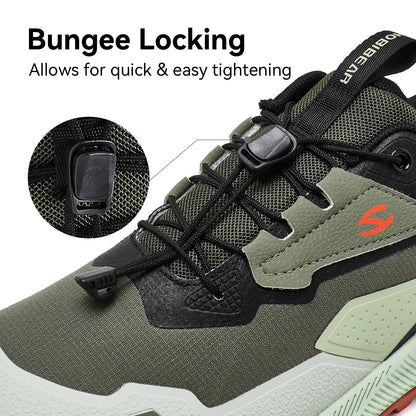 HOBIBEAR Unisex Running Shoes Elastic Band Hiking Sneakers Lightweight Breathable Casual Shoes