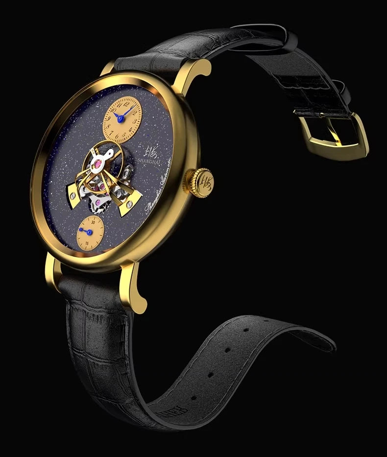 Shanghai The Bund Sky Dome Series Men's Mechanical Watch 42mm Center Flywheel Automatic Watch Limited Edition Brand Watches 865