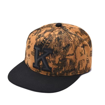 Men's Letter Embroidery All-match Flat Brim Baseball Cap Ladies Summer Hip Hop Hats Outdoor Shade Adjustable Casual Peaked Caps
