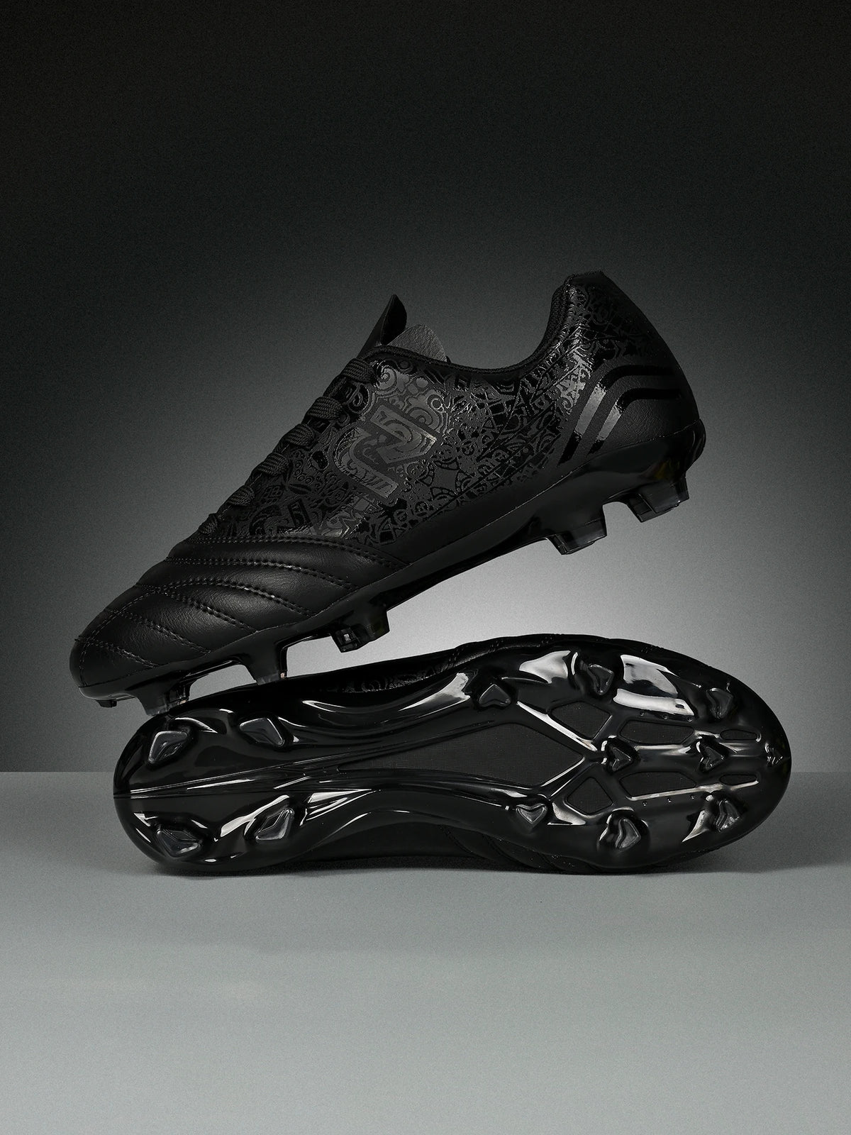 Chaussures de football AG/FG pour l'extérieur, tige respirante en PU, crampons longs en TPU stables, pour hommes et femmes, bottes d'entraînement de football sur gazon