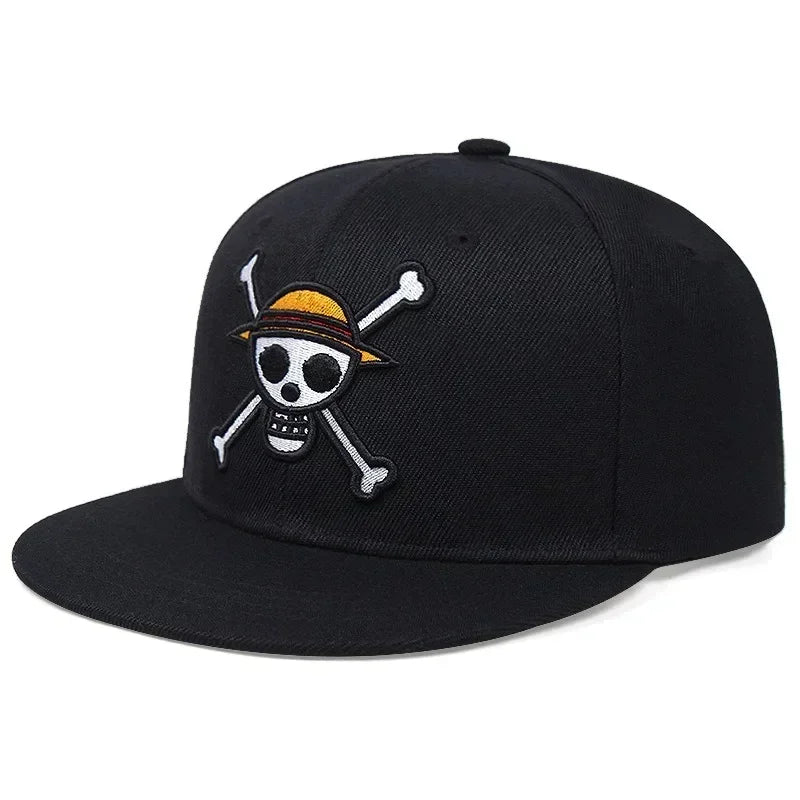Anime ONE PIECE Fashion Baseball Caps for Men Women Luffy Skull Embroidered Men's Women's Cap Leisure Hip Hop Snapback Hat Gift