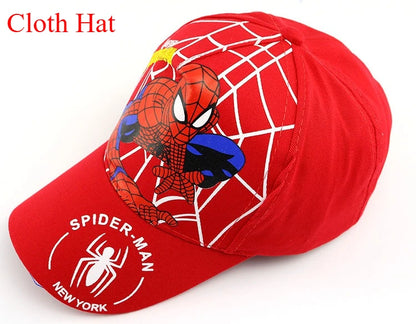 Marvel Anime Figure Spider-Man Cartoon Baseball Cap Cotton Polyester Peaked Cap Boy Girl Headwear Accessories Kids Birthday Gift